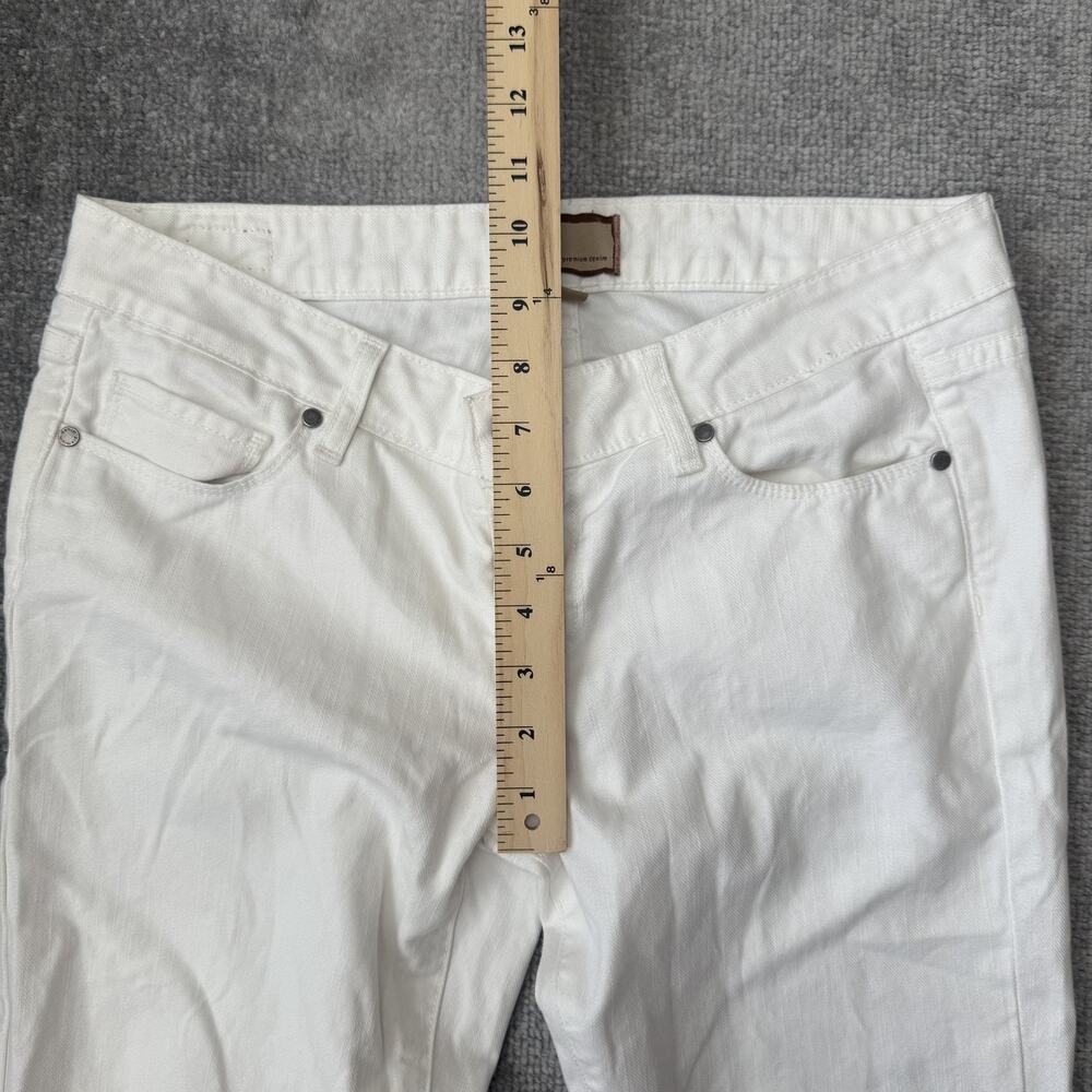 Paige Jeans Womens 29 White Roxbury Crop Premium Denim Stretch Skinny Pants USA - Picture 7 of 13